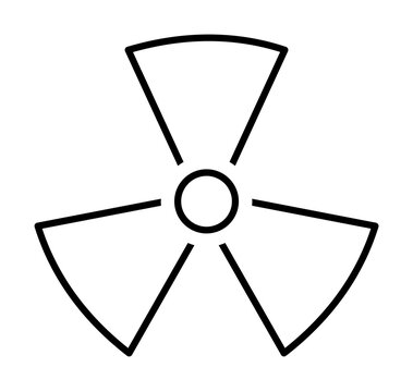 radiation icon. Element of scientifics study icon for mobile concept and web apps. Thin line radiation icon can be used for web and mobile on white background