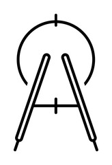 compass icon. Element of scientifics study icon for mobile concept and web apps. Thin line compass icon can be used for web and mobile on white background