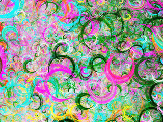 purple and green abstract fractal background 3d rendering illustration