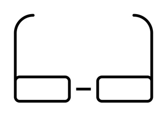 glasses icon. Element of scientifics study icon for mobile concept and web apps. Thin line glasses icon can be used for web and mobile on white background