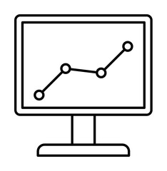 Analytics, chart, SEO icon. Simple line, outline elements of commerce icons for ui and ux, website or mobile application on white background