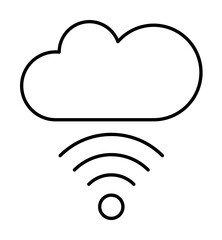 Cloud computing, wifi, SEO icon. Simple line, outline elements of commerce icons for ui and ux, website or mobile application on white background