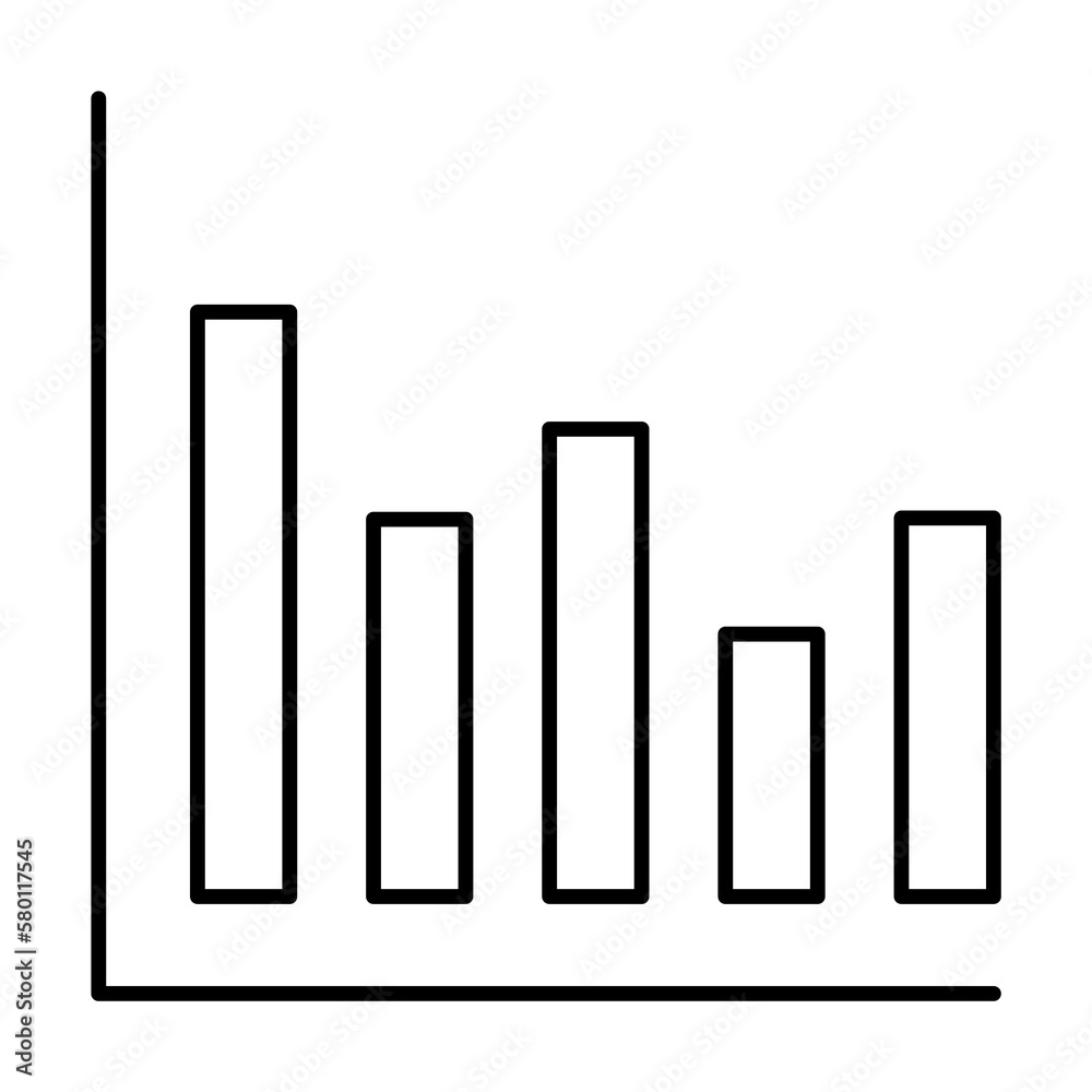 Canvas Prints Bar chart, SEO icon. Simple line, outline elements of commerce icons for ui and ux, website or mobile application on white background