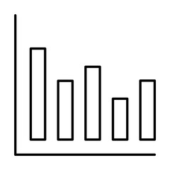Bar chart, SEO icon. Simple line, outline elements of commerce icons for ui and ux, website or mobile application on white background