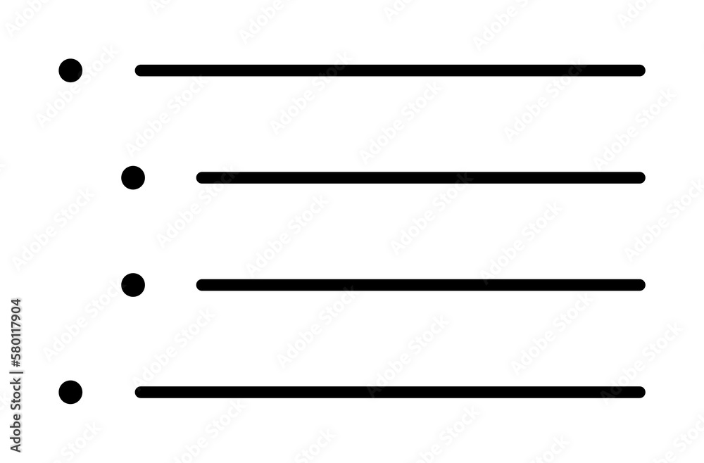 Poster format, indent, list icon. element of text and sign for mobile concept and web apps icon. thin line 
