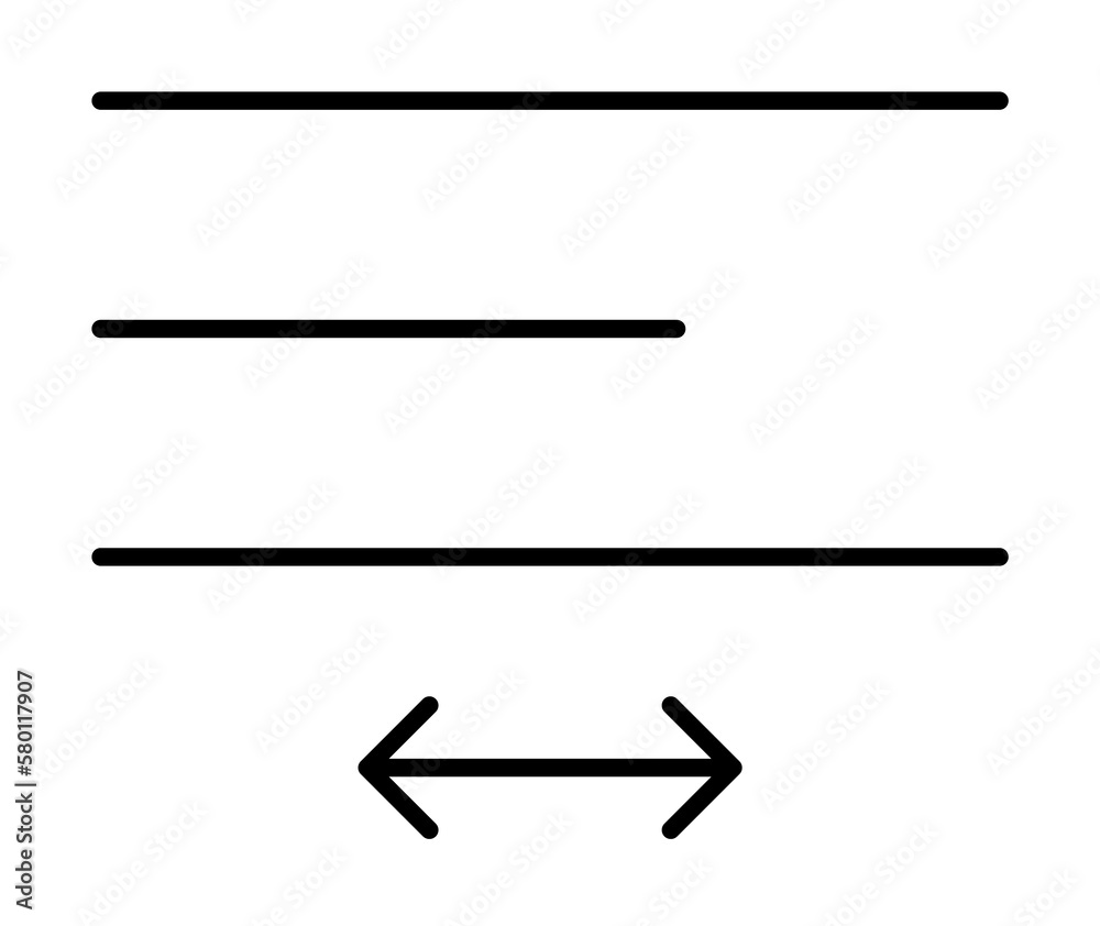 Poster align, format, text icon. element of text and sign for mobile concept and web apps icon. thin line i