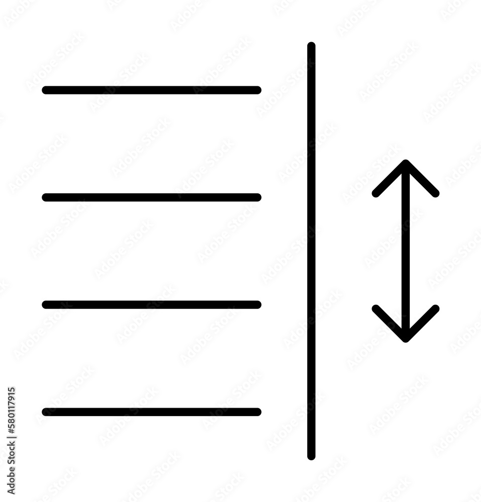 Poster format, text icon. element of text and sign for mobile concept and web apps icon. thin line icon for