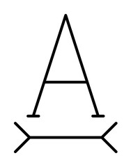 horizontal, scale, text, width icon. Element of text and sign for mobile concept and web apps icon. Thin line icon for website design and development on white background welcome background