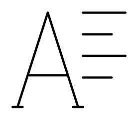 align, font, text icon. Element of text and sign for mobile concept and web apps icon. Thin line icon for website design and development on white background welcome background