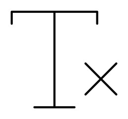 formatting, remove, text icon. Element of text and sign for mobile concept and web apps icon. Thin line icon for website design and development on white background welcome background