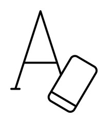 clear, erase, text, formatting icon. Element of text and sign for mobile concept and web apps icon. Thin line icon for website design and development on white background welcome background