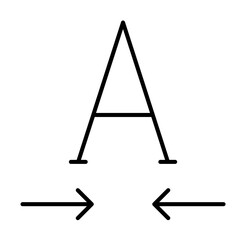 format, horizontal, scale icon. Element of text and sign for mobile concept and web apps icon. Thin line icon for website design and development on white background welcome background