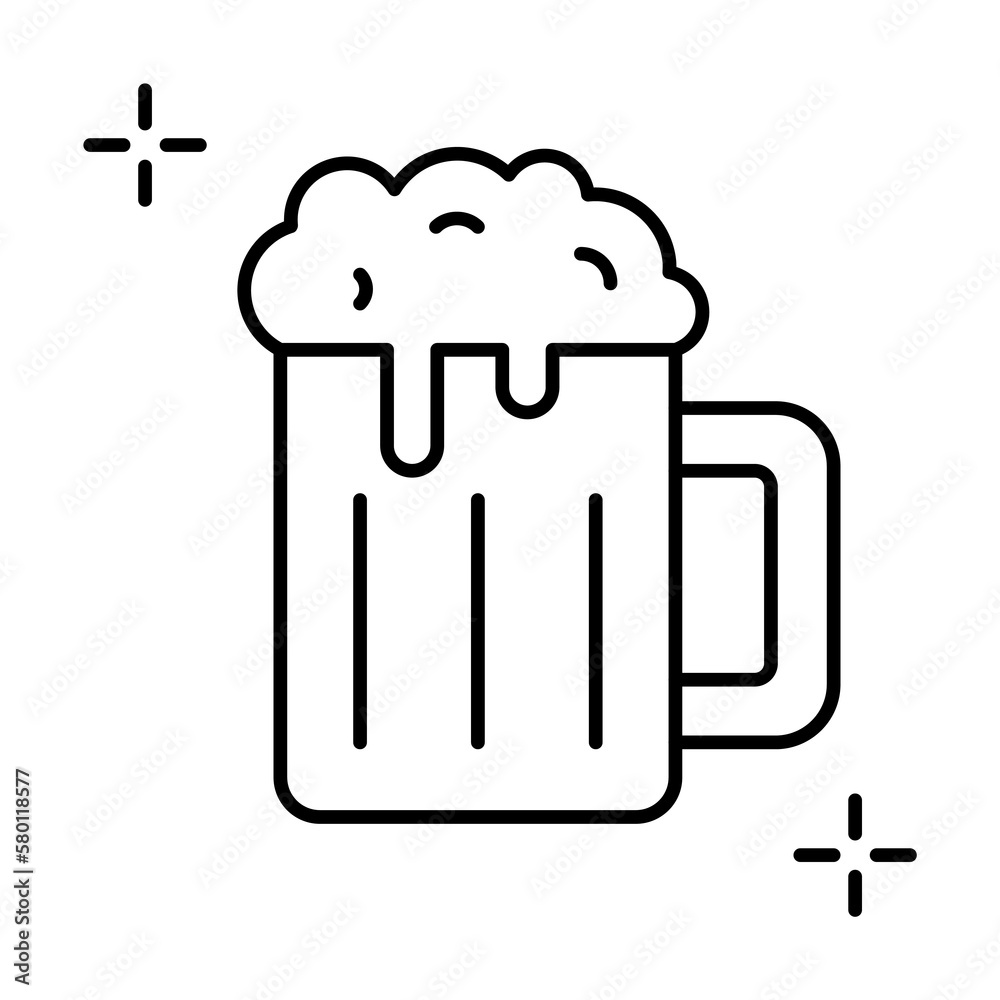 Canvas Prints Alcohol, addictions, beer icon. Simple line, outline elements of addictive human for ui and ux, website or mobile application on white background