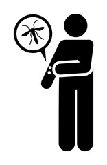 Feel, zika, doctor, body icon. Element of aedes mosquito and dengue icon. Premium quality graphic design icon. Signs and symbols collection icon for websites, web design on white background