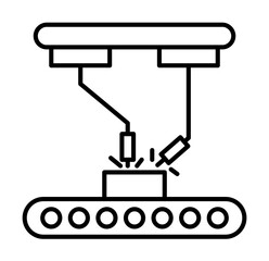 Robot arm icon. Simple line, outline of artificial Intelligence icons for ui and ux, website or mobile application on white background