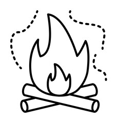 air pollution, fire, burn icon. Element of air pollution for mobile concept and web apps icon. Thin line icon for website design and development, app development on white background