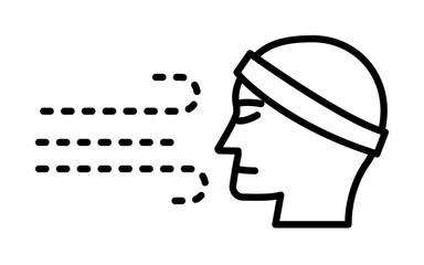 air pollution, face icon. Element of air pollution for mobile concept and web apps icon. Thin line icon for website design and development, app development on white background