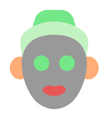 Skin care mask woman icon. Simple color elements of alternative medicine icons for ui and ux, website or mobile application on white background