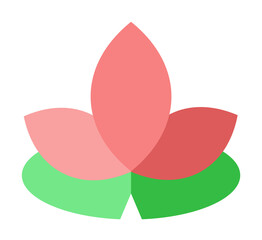 Lotus alternative medicine icon. Simple color elements of alternative medicine icons for ui and ux, website or mobile application on white background