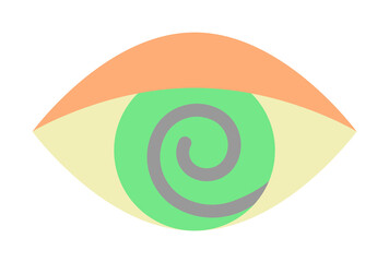 Eye spiral iridology icon. Simple color elements of alternative medicine icons for ui and ux, website or mobile application on white background