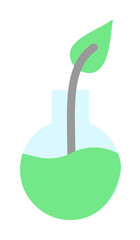 Green pharmacy flask icon. Simple color elements of alternative medicine icons for ui and ux, website or mobile application on white background