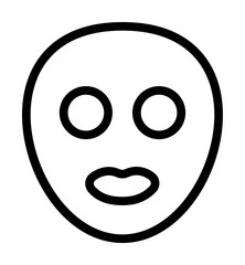 Fototapeta premium Face mask woman icon. Simple line, outline elements of alternative medicine icons for ui and ux, website or mobile application on white background