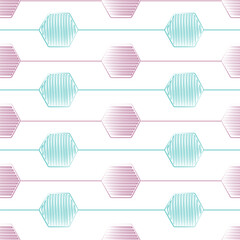 seamless abstract pattern with stylized honeycombs on a white background