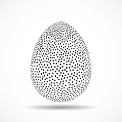 Abstract Easter egg of dotted isolated on white background