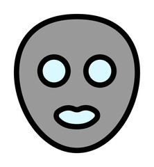 Face mask woman icon. Simple color with outline elements of alternative medicine icons for ui and ux, website or mobile application on white background