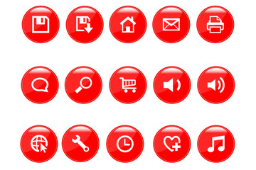 SEO circle icon sets, suitable for user interface