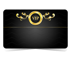 VIP guest card isolated on the white background