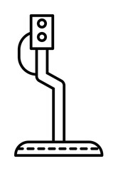 metal detector, tool icon. Simple line, outline elements of archeology for ui and ux, website or mobile application on white background