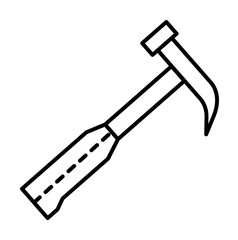 hammer, tool icon. Simple line, outline elements of archeology for ui and ux, website or mobile application on white background