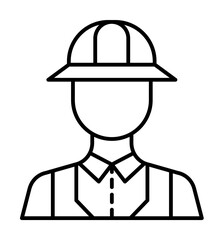 man, archaeologist, avatar icon. Simple line, outline elements of archeology for ui and ux, website or mobile application on white background