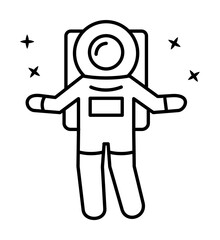 Astronaut, cosmonaut, star icon. Element of astronaut icon on white background