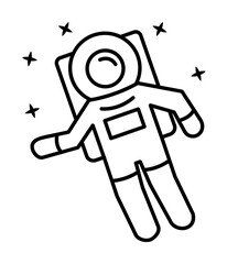 Astronaut, fly, star icon. Element of astronaut icon on white background