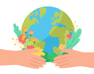 Save planet Earth ecology environmental protection poster