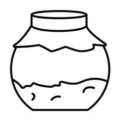 Jar icon. Simple line, outline of autumn icons for ui and ux, website or mobile application on white background