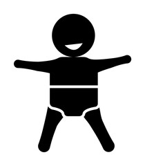 Baby happy icon. Element of baby icon on white background