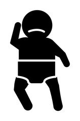 Baby, limpness, weak icon. Element of baby pictogram icon on white background