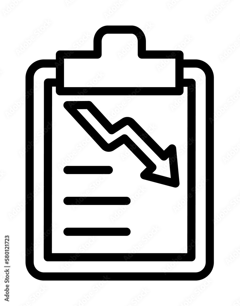 Poster document chat arrow icon. simple line, outline elements of bankruptcy icons for ui and ux, website o