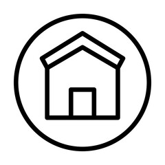 bubble house icon. Simple line, outline elements of bankruptcy icons for ui and ux, website or mobile application on white background