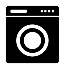 Washing machine, bathroom icon. Simple bathroom icons for ui and ux, website or mobile application on white background