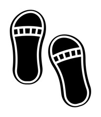 Bathroom slipper, shoe icon. Simple bathroom icons for ui and ux, website or mobile application on white background