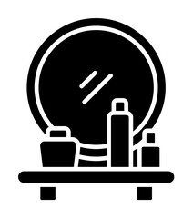 Bathroom, mirror, furniture icon. Simple bathroom icons for ui and ux, website or mobile application on white background