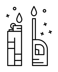 Lighter fire kitchen icon. Element of barbecue party icon on white background