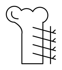 Bone surgery broken icon. Simple line, outline of human skeleton icons for ui and ux, website or mobile application on white background on white background
