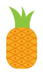 pineapple color icon from Brazilian carnival set on white background
