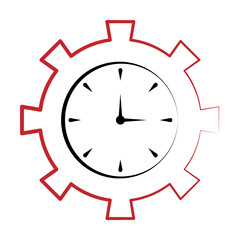 Time management settings 2 colored line icon. Simple colored element illustration. Time management settings outline symbol design from finance set on white background