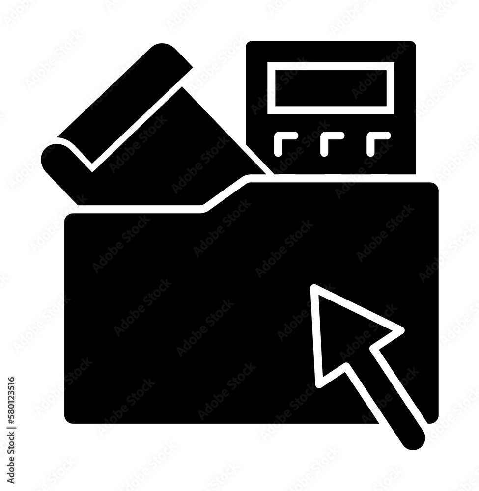 Poster data document calculator icon. simple business intention icons for ui and ux, website or mobile appl